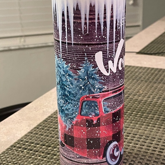 Winter Wonderland 20 ounce stainless steel Tumbler - Picture 4 of 4